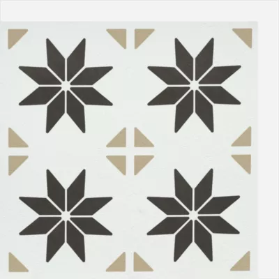 Dalle adhésive murale Wall Tiles DC FIX Carreaux de ciment étoiles L.30,5 x l.30,5 cm vendue par 6 pièces