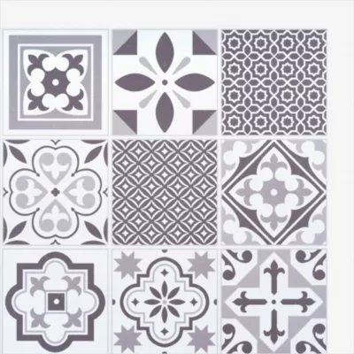 Dalle adhésive murale Wall Tiles DC FIX Carreaux de ciment style oriental L.30,5 x l.30,5 cm vendue par 6 pièces