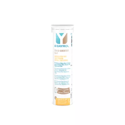 Bandelettes d'analyse eau de piscine Quicktest 5 en 1 Bayrol