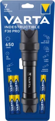 Lampe torche indestructible Varta F30 pro 650 lumens