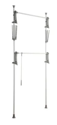 Système de penderie extensible Hercules Flex Wenko H. 165 à 300 cm x L. 116 à 190 cm blanc