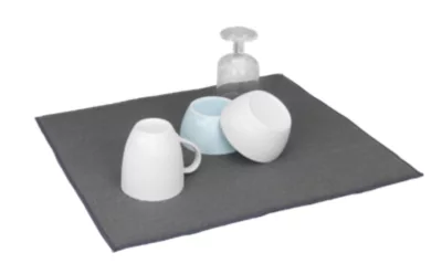 Tapis égouttoir à vaisselle en tissu Wenko gris