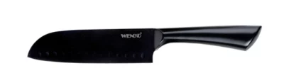 Couteau santoku noir en acier inoxydable Ace grande taille