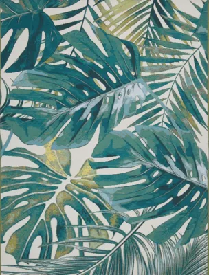 Tapis d'extérieur Capu palm vert l.160 x L.230 cm