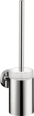 Brosse WC et support Hansgrohe Logis montage mural corps laiton insert en verre mat