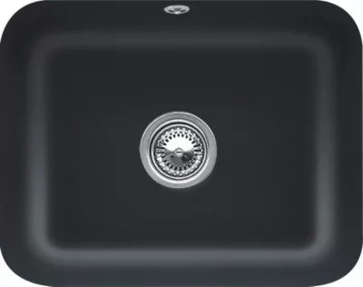 Évier sous-plan en céramique 1 cuve à encastrer Villeroy & Boch Cisterna anthracite mat