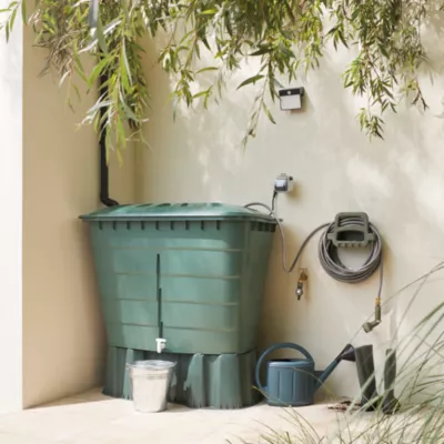 Récupérateur d'eau de pluie 520l Garantia coloris vert L.124 x l.80 x H.93 cm