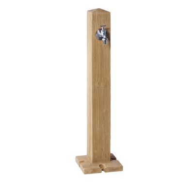 Fontaine de jardin Garantia Wood en polyéthylène imitation bois coloris bois clair H.100 cm