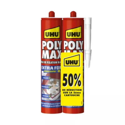 Cartouches polymère Uhu 850ml 2 pièces