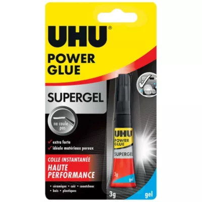 Colle UHU Power glue format gel 3 grammes