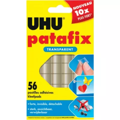 Pastille UHU Patafix transparent, 56 pièces
