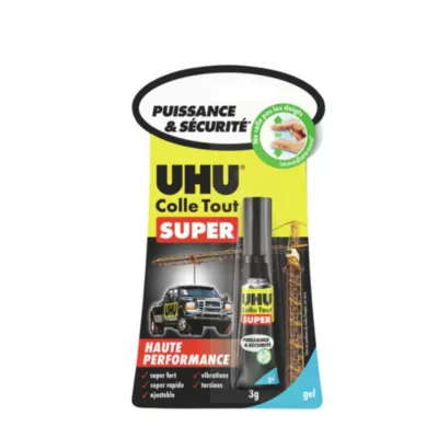 Colle UHU Colle Tout Super format gel 3 grammes