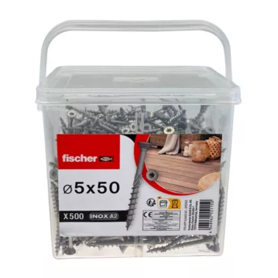 Vis terrasse inox A2 5 x 50 torx vendue par 500 pièces