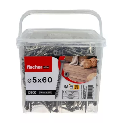 Vis terrasse inox A2 5 x 60 torx vendue par 500 pièces