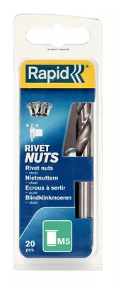 Ecrous à sertir Rapid M5, lot de 20 pièces