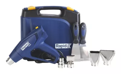 Pistolet à air chaud Rapid R1800, 1800W, coffret + 2 spatules + 4 buses