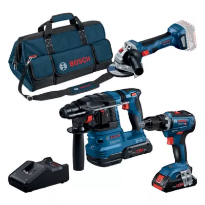 Image principale de Kit 3 outils sans fil Bosch pro 18V 2X4 Ah