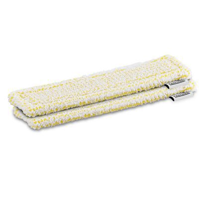 Bonnette microfibres jaune pour nettoyeur de vitres Karcher wv vendue par 2