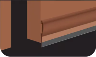 Bas de porte aluminium sol lisse adhésif Premium marron 93 cm 3M