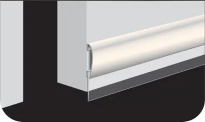 Bas de porte aluminium sol lisse adhésif Premium blanc 93 cm 3M