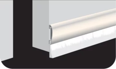 Bas de porte aluminium sol irrégulier adhésif Premium blanc 93 cm 3M