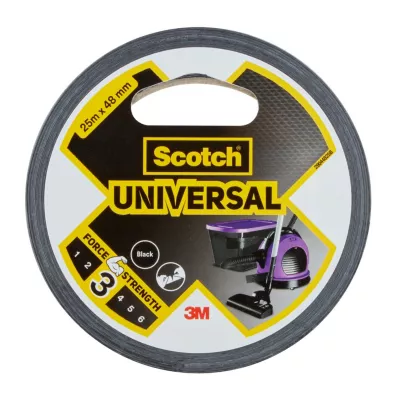 Toile de réparation universel Scotch noir, 48mm x 25 m