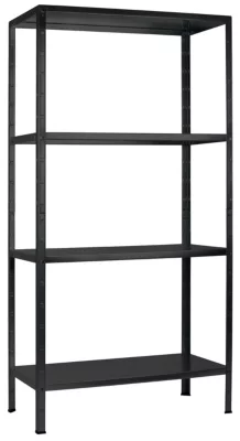 Étagère en métal noir Schulte Powermax H.180 x L.80 x P.40 cm