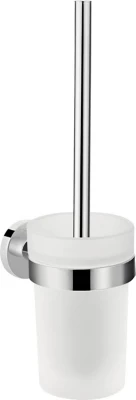 Image principale de Brosse WC et support Hansgrohe Logis Universal montage mural corps laiton insert en verre mat