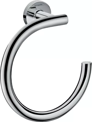 Image principale de Anneau porte serviettes chromé Hansgrohe Logis Universal
