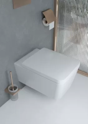 Image principale de Porte-brosse WC mural bronze brossé Hansgrohe
