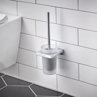 Porte-brosse WC mural chromé Hansgrohe