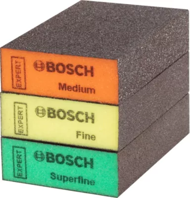 Image principale de Eponge abrasive Bosch 69X97X26mm grain intermédiaire