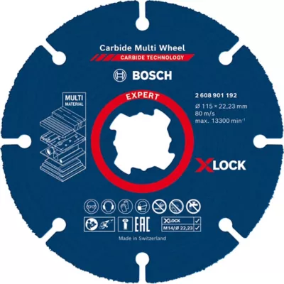 Disque de coupe meuleuse carbure Bosch X-Lock Ø115 mm