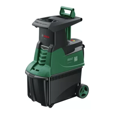 Broyeur de végétaux électrique filaire 2500 W, branche maxi 45 mm, bruit 90 dB(A), collecte 53 L, Bosch AXT 25 TC