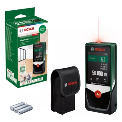 Image principale de Télémètre laser Bosch AdvancedDistance 50C portée jusqu'à 50 m précision ± 2 mm