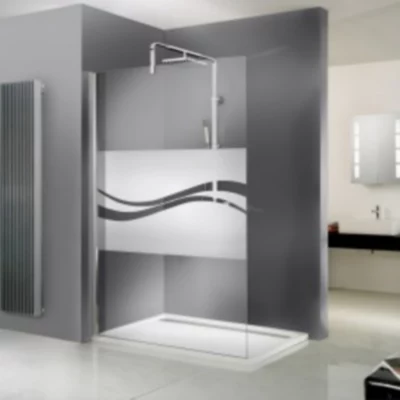 Paroi de douche verre transparent décor liane l.120 cm, Schulte Free