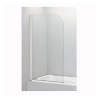 Pare-baignoire pivotant 1 volet, 80 x 140 cm, verre transparent 5 mm, profilé blanc, Schulte Capri