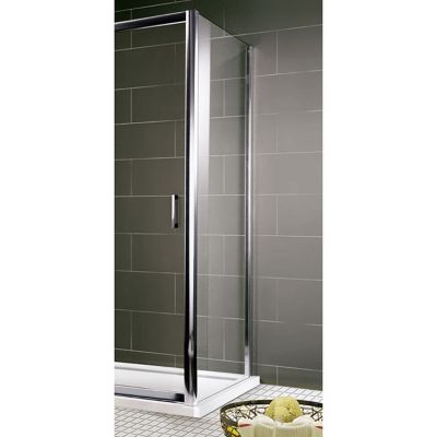 Paroi latérale fixe pour porte de douche l.80 x H.200 cm, verre transparent anticalcaire, profilé chromé, Schulte Imperiale