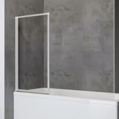 Pare-baignoire pliant 1 volet l.70 x H.120 cm, chrome, Schulte