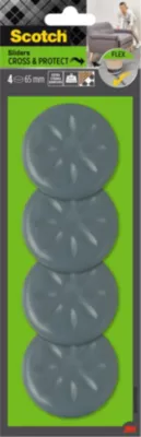 Patin glisseur adhésif rond gris Scotch ø65 mm