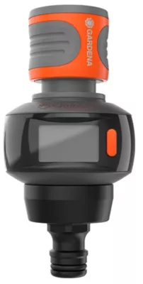 Compteur d'eau Gardena Aquacount coloris Noir et orange