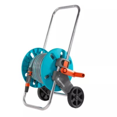 Dévidoir sur roues Gardena Cleveroll S équipé avec tuyau d'arrosage 28m