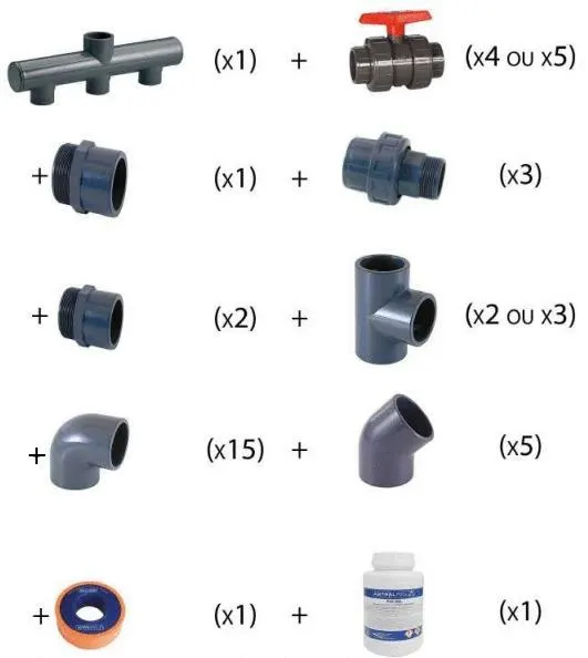KIT PLOMBERIE D 50 MM KITPVC105