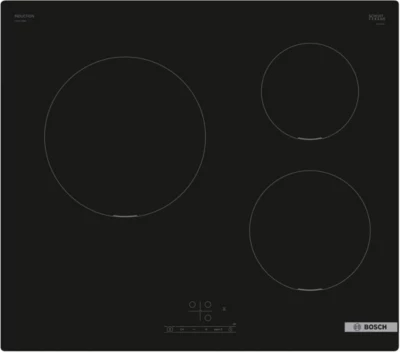 Plaque de cuisson induction 3 foyers - coloris noir - l.59,2 x P.52,2 x H.5,1 cm - Bosch PUC611BB5E