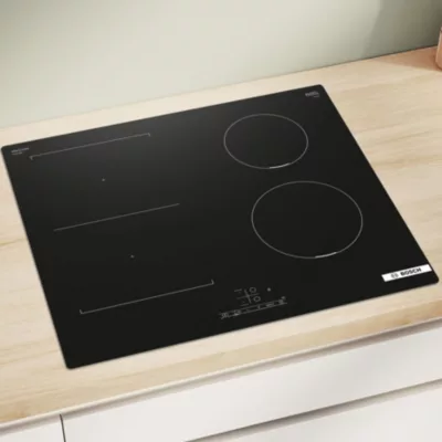 Plaque de cuisson induction 4 foyers - coloris noir - l.59,2 x P.52,2 x H.5,1 cm - Bosch PVS611BB6E