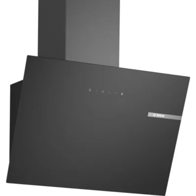 Hotte inclinée en verre noir Bosch DWK65DK60, 60 cm