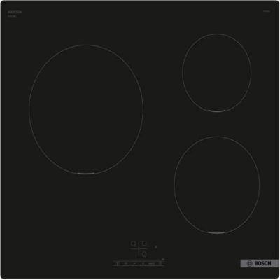 Plaque de cuisson induction 3 foyers Bosch coloris noir l. 59 x P. 45 x H. 4,5 cm