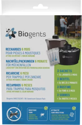 Recharge BG-Sweetscent pour piège à moustiques pack 6 mois