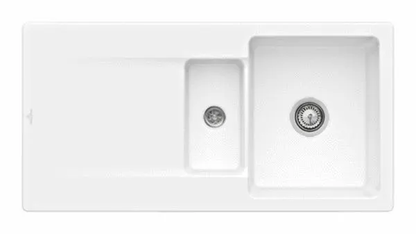 EVIER FLEUR PLAN 980X490 CERAM BLC 33371FR1