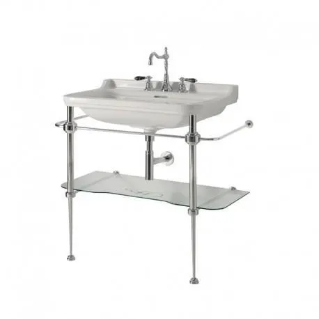 PIED LAITON CHROME AVEC TABL. 100CM WD91951